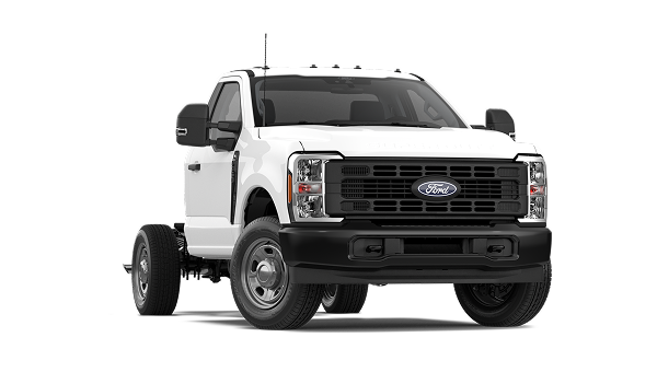 A white 2027 Super Duty Chassis Cab F-350 XL.