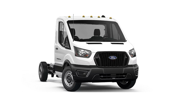 A white 2026 Transit® Cutaway.