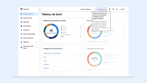 Client utilisant un tableau de bord télématique pour effectuer un diagnostic de l’état de son véhicule.