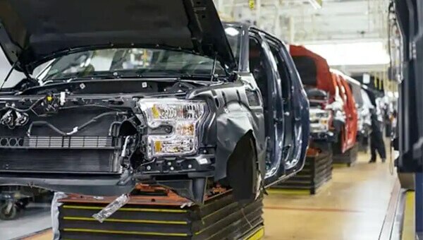  Chaîne de montage d’une usine Ford.