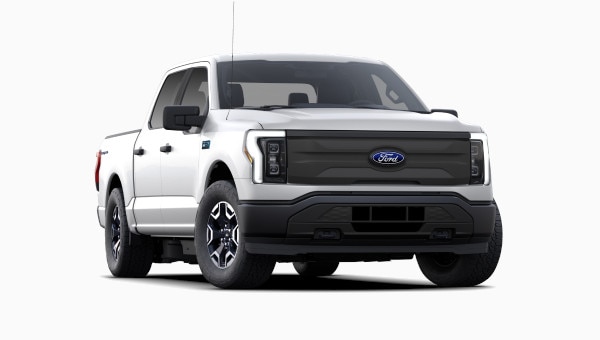 A White Ford F-150 Lightning Truck.