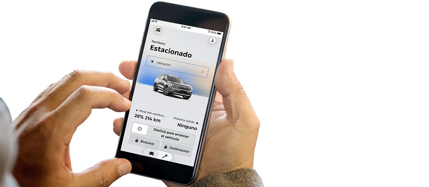 Aplicación Ford App para Ford Territory Híbrida 2027.