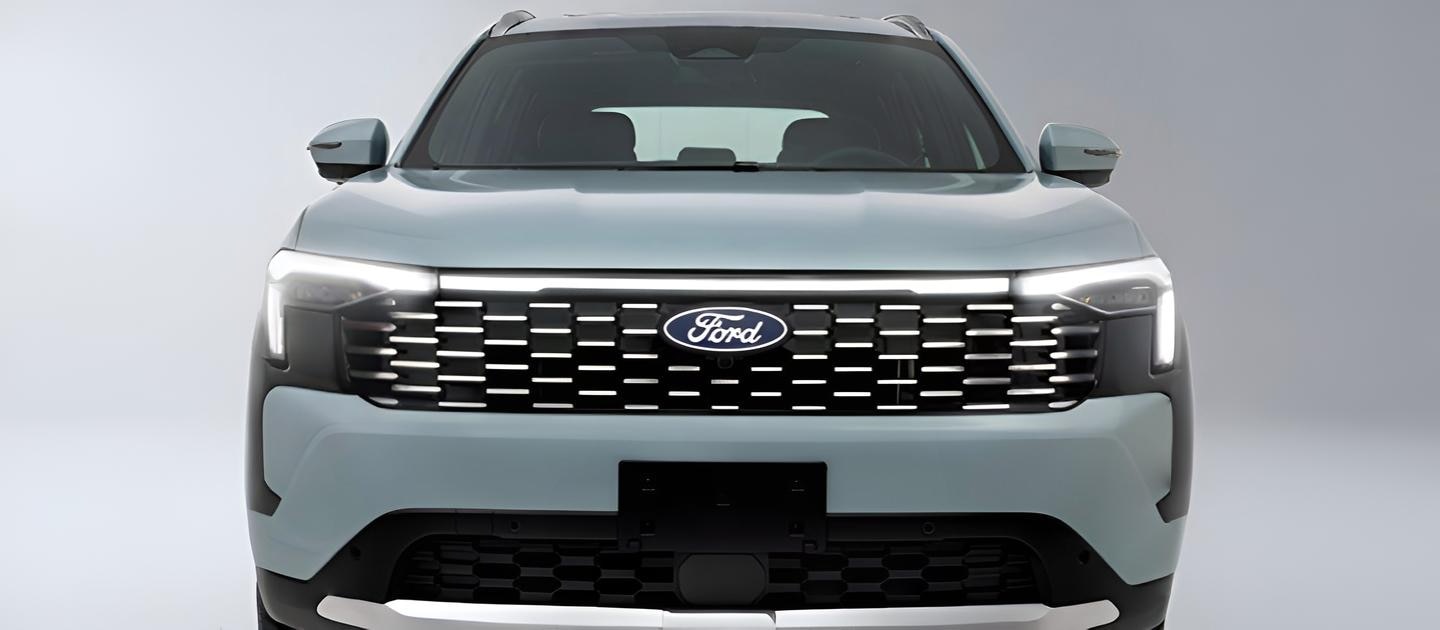 Nueva parrilla con barra LED de Ford Territory Híbrida 2027.
