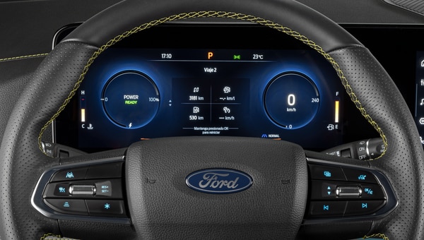 Clúster digital de Ford Territory Híbrida 2027.