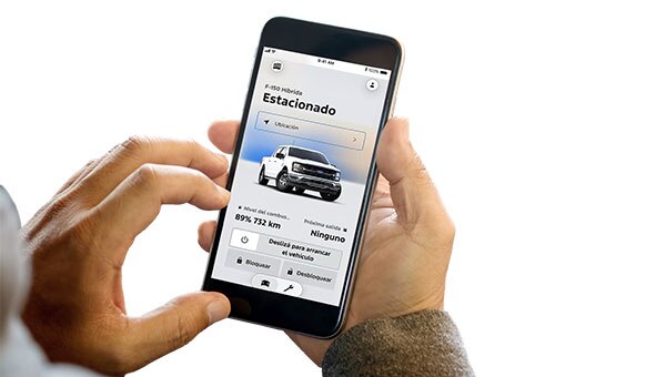 Ford F-150 Híbrida en Ford App.
