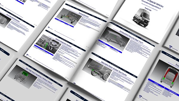 Ford Pro konverteringskatalog åpnet til tekniske sider