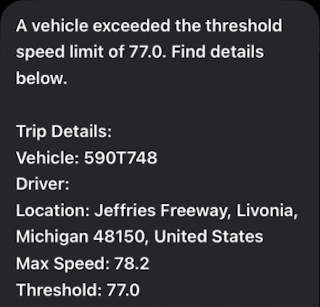 SMS notification automatically reflected in the user’s selected time zone.