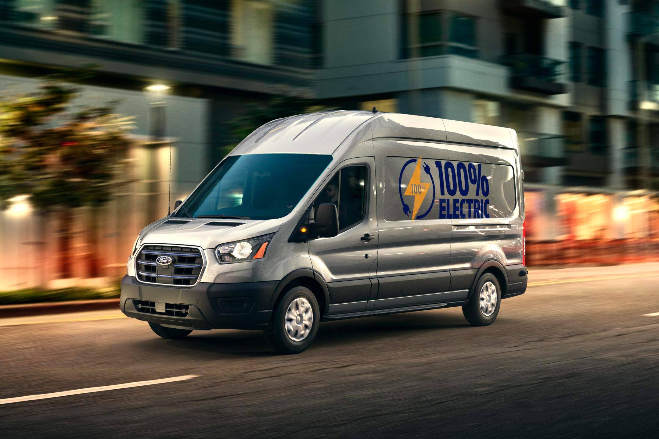 2023 Ford E-Transit™ being driven down the highway