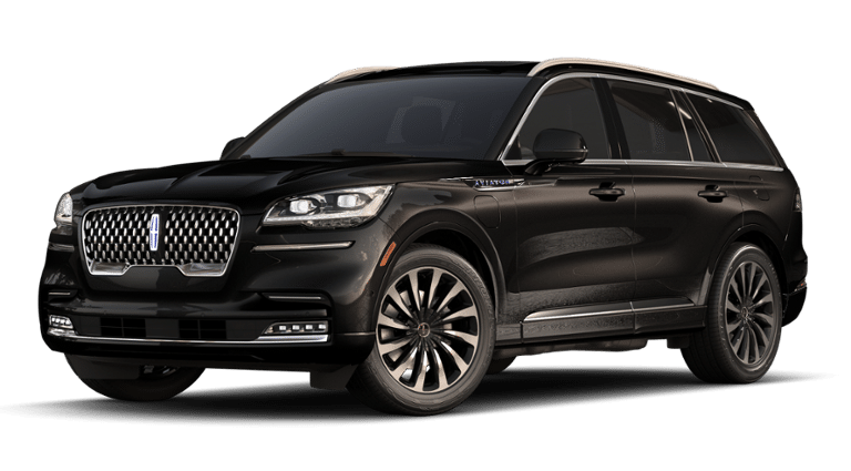 The 2023 Lincoln Aviator® Black Label Grand Touring model is shown in the flight blue exterior color