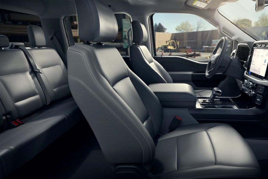 The interior of a 2023 Ford F one Fifty Lightning Pro