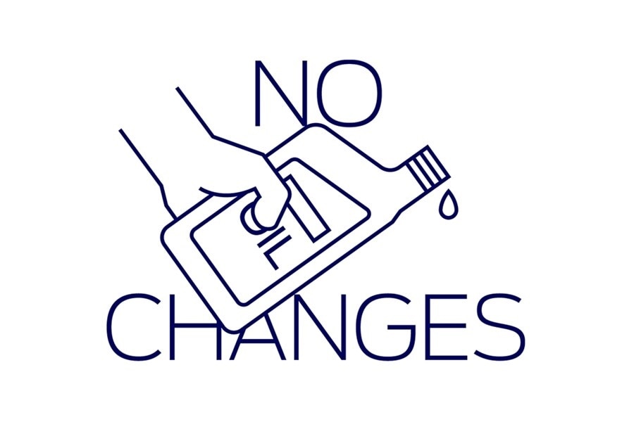 Graphic depiction of a hand pouring oil with no changes copy in the background