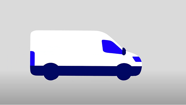 Ford Pro Insure fleet-wide insurance illustration.