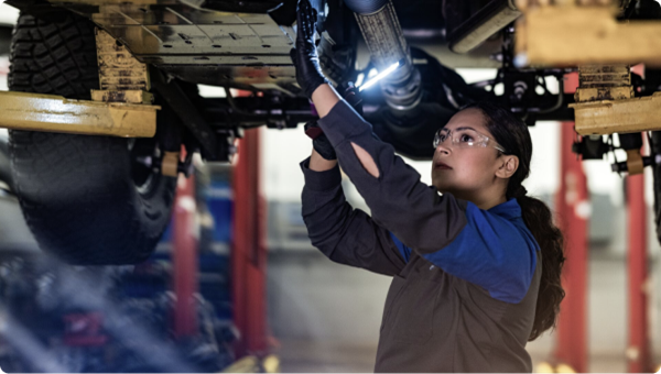 Upfitter modifying Ford chassis on-site to meet fleet requirements